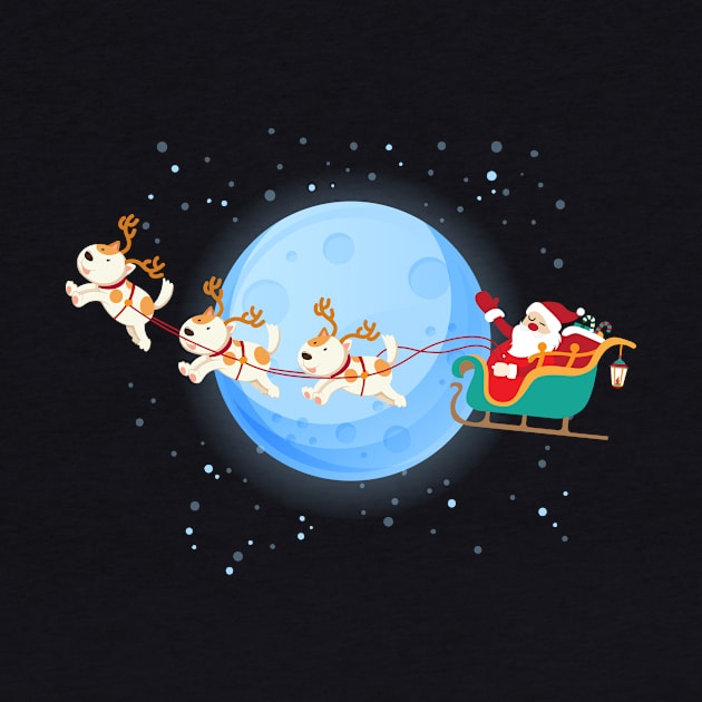 Santa Claus Riding Dog by Skylane